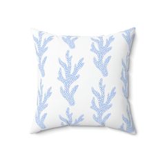 Bring a touch of coastal inspiration to your home with our beautiful blue shell design pillow. Perfect for beach lovers and anyone looking to add a touch of the ocean to their home decor, this pillow is sure to be a hit. Made with 100% polyester, both the cover and included pillow are soft and comfortable. This vibrant pink and blue pattern add a touch of beachy charm to any room. This pillow is double sided, so you can enjoy the design from any angle. The concealed zipper makes for easy removal Beachy Pillows, Seashell Pillow, Ocean Pillows, Beachy Bedroom, Coastal Inspiration, Ocean Artwork, Coastal Room, Beach Room, Blue Shell