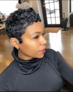 Tamron Hall Haircut 2023, Finger Waves Short Hair, Short Black Hair, Short Sassy Haircuts, Stylish Short Hair