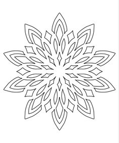 a black and white snowflake is shown