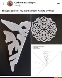 some cut outs are shown with scissors and other things to make it look like they have been