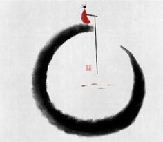 Japanese Simple Art, Chinese Zen Art, Easy Japanese Drawings, Chinese Painting Easy, Zen Painting Ideas, Japanese Art Simple, Japanese Watercolor Art, Japanese Zen Art, Japanese Inspired Art