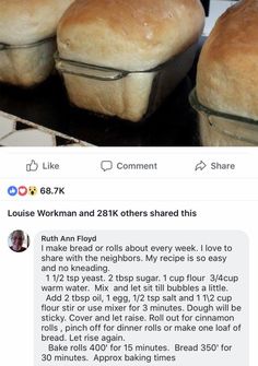 three loafs of bread sitting on top of a counter next to eachother