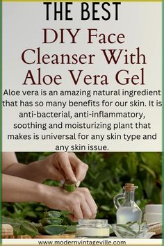 Several recipes of homemade face cleansers.  Make them yourself. 

Aloe vera is renowned for its multitude of benefits for skin health. With its anti-bacterial, anti-inflammatory, soothing, and moisturizing properties, it stands as a versatile solution for various skin types and concerns. 

Additionally, incorporating soapwort extract, containing saponin, provides a natural cleansing element. Homemade Face Cleanser, Face Wash For Sensitive Skin, Diy Face Cleanser, Aloe On Face, Homemade Face, Skin Issues, Skin Tips