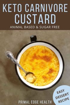 the cover of keto carnivor custard