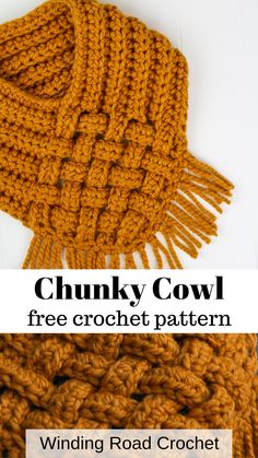 the chunk cow scarf is free crochet pattern