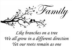 family like branches on a tree we all grow in a different direction yet our roots remain as one