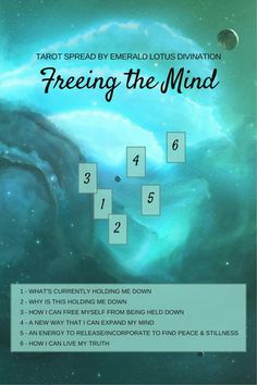 a poster with the words freeing the mind on it