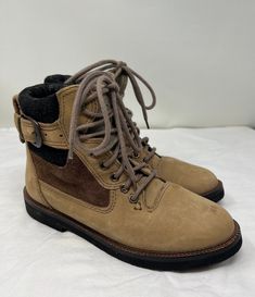 "1980s Booties Sporto Insulated Boots SIZE: 7 M (Women) WIDTH: 3 3/4\" LENGTH: 10 1/4 \"(Outsole)                   HEIGHT: 5 3/4\" HEEL: 1\" MATERIAL: Leather/ Suede COLOR: Beige NOTE: Shoes show light signs of wear on soles, heels and uppers consistent to pre-owned shoes.  Made by Sporto" Ankle Lace Up Boots, Insulated Boots, Shoe Show, Lace Up Boots, Boot Shoes Women, Bootie Boots, Ankle Boots, Shoe Boots, Womens Sizes