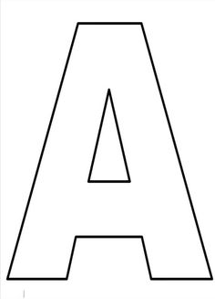 the letter is black and white with an outline for it to be used as a coloring page