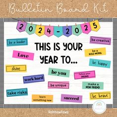 this is your year to bulletin board kit for the new year's school year