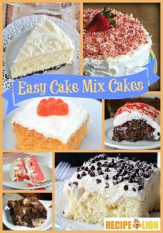 easy cake mix cakes with chocolate chips and strawberries