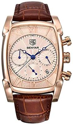 Amazon.in : Swiss Watches Gold Watch Men, Gold Leather, Luxury Watch, Leather Band, Jaeger Watch, Brown Gold