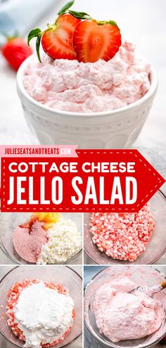 Out of Spring salad recipe ideas? Try this Cottage Cheese Jello Salad! This classic fluff salad is light, fluffy, and creamy. You also have to add this to your favorite Memorial day recipes! Jello Fluff With Cottage Cheese, Cottage Cheese Fluff Salad, Fluff Salad Recipes Cottage Cheese, Fluff With Cottage Cheese, What To Do With Cottage Cheese, Cottage Cheese Fluff, Cottage Cheese Jello Salad, Cottage Cheese Jello