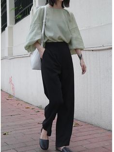 CASUAL SOLID EMPIRE WIDE LEG PANTS - rrdeye Black Plain Wide Leg Bottoms, Casual Black Wide Leg Office Pants, Casual Black Wide Leg Pants For Office, Casual Ankle-length Wide Leg Office Pants, Casual Office Wide Leg Ankle-length Pants, Casual Wide Leg Ankle-length Pants For Office, Casual Full-length Solid Dress Pants, Casual Full-length Solid Color Dress Pants, Casual Full Length Solid Color Dress Pants