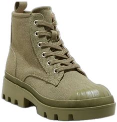 Casual Khaki Combat Boots With Round Toe, Casual Green Lace-up Boots For Fall, Green Casual Combat Boots With Round Toe, Casual Green Combat Boots With Round Toe, Casual Khaki High-top Combat Boots, Casual Ankle-high Khaki Boots, Casual Khaki Ankle-high Boots, Green Casual Lace-up Boots With Round Toe, Casual Medium Width Lace-up Combat Boots