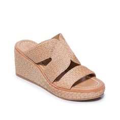 Bernardo-Kaian Wedge Sandal Elevate a warm weather look with the Kaian sandal from Bernardo. With a raffia design and soarign wedge, this pair is sure to heighten the mood for your summery wardrobe. Closed Toe Wedge Sandals With Arch Support For Vacation, Vacation Beige Wedge Sandals With Arch Support, Comfortable Slip-on Wedge Sandals For Beach Season, Comfortable Summer Wedge Heels, Leather Wedge Sandals With Woven Sole For Vacation, Comfortable Open Toe Heels For Beach, Cushioned Closed Toe Beach Wedge Sandals, Straw Wedge Heel Sandals, Cushioned Closed Toe Wedge Sandals For Beach