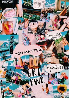 a collage of photos with words and pictures on the bottom right hand corner that says, you matter