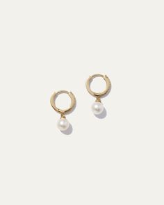 The best of both worlds, these 14k gold drop earrings bring together pearls and pave diamonds for a classic, wear everyday design that works as well with cocktail attire as it does with jeans and a tee. Luxury Small Hoop Pearl Earrings, Hoop Huggie Earrings With Pearl Drop For Anniversary, Anniversary Small Hoop Huggie Earrings With Pearl Drop, Classic Wear, Cocktail Attire, Nail Accessories, Gold Drop Earrings, Gold Hoops, Pearl Drop Earrings