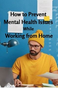 Overwhelmed man working at computer from home Tips For Mental Health, A Quiet Place, Quiet Place, Health Issues, Working From Home, From Home