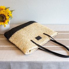 Elena Handbags Large Straw Woven Summer Tote Handbags Large, Summer Tote, A Day At The Beach, Woven Tote Bag, Straw Bags, Raffia Bag, Day At The Beach, Denim Bag, Spring Sale