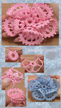 crochet patterns for earrings and necklaces with instructions to make them in the same style