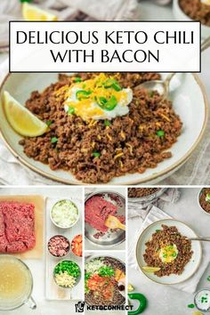 delicious keto chilli with bacon is an easy and healthy side dish that's ready in less than 30 minutes