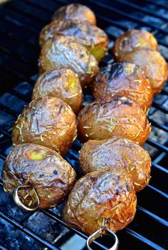 some food is being cooked on a grill