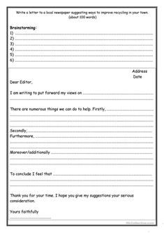 Formal Letter Worksheets Letter To Future Self, Book Design Templates, 7th Grade Social Studies, Cursive Handwriting Worksheets, Creative Worksheets