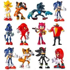 sonic the hedgehog action figure toys set of 12 figures by hasbroin studios