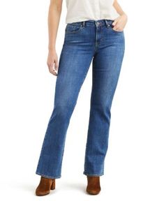 Designed with a mid-rise, slim fit with a wide leg opening, these Levi's Women's Classic Bootcut Jeans update the tried-and-true bootcut style with modern comforts so you always feel good about your classic style. With a zip fly for secure wear, the women's bootcut jeans feature 5-pocket styling for convenience. The bootcut jeans are made of 60% cotton, 16% polyester, 23% EcoVero viscose and 1% elastane for durability and comfort. Classic mid-rise with a floor-grazing hem for a vintage look and Levi Bootcut Jeans, Levis Bootcut, High Rise Bootcut Jeans, Womens Jeans Bootcut, Bootcut Jean, Levi’s Jeans, Medium Wash Jeans, Boot Cut Denim, Levis Women