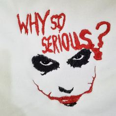 Thanks for visiting my shop! Embroidered Joker Sweatshirt/Hoodies, Joker Why So Serious Hoodie, Custom Sweatshirt and Hoodies Personalized Christmas Gift For Him/Her Processing time: 1-3 days Size Available:  S, M, L, XL Sweatshirts Colors: white, black, tan, gray, dary gray, light blue, cold pink, green Hoodies colors: white, black, tan, cold pink, dark gray, gray, blue, green Shipping worldwide: UK, DE, FR, IT: 5-7 days US: 6-10 days AU, CA: 8-12 days All the orders are cutom to made. Joker Embroidery, Joker Hoodie, Joker Why So Serious, Colorful Skull Art, Christmas Gift For Him, Colorful Skulls, Why So Serious, Christmas Gifts For Him, Custom Jacket