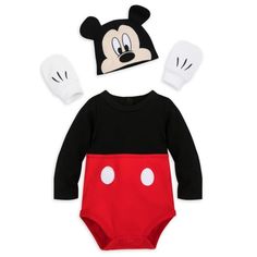 Disney Store Mickey Mouse Costume Bodysuit For Baby Genuine, Original, Authentic, Disney Store Cuddle Up With Your Cutie And This Mickey Mouse Costume Bodysuit. Complete With Ear Beanie Cap, Embroidered Character Details, And Mittens, Your Baby Will Quickly Transform Into Everyone's Favorite Little Mouse. Includes Disney Cuddly Bodysuit, Beanie Hat, And Mittens Bodysuit Features Embroidered Mickey Mouse Details Three Snaps At Back Inseam Snaps Beanie Features Embroidered Mickey Face, And 3d Ears Disney Baby Costumes, Woody Costume, Mickey Mouse Costume, Character Details, Ear Beanie, Minnie Mouse Costume, Baby Kostüm, Bodysuit Costume, Mouse Costume