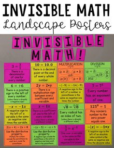 a poster with the words invisible math written on it and an image of some sort of numbers