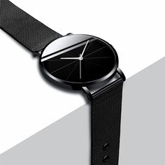 Black Minimalist Gentleman Wrist Watch Timeless Black Stainless Steel Watch Accessories, Black Stainless Steel Timeless Watch Accessories, Black Minimalist Watch With Analog Display, Minimalist Black Watch With Analog Display, Black Stainless Steel Watch With Round Dial, Minimalist Black Watch With Features, Minimalist Black Watch For Formal Occasions, Black Minimalist Watch Accessories For Formal Occasions, Minimalist Black Watch With Subdials