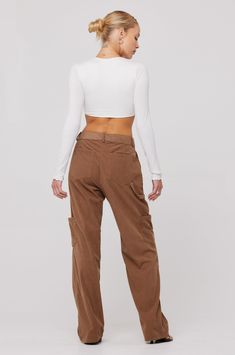 Loose fit cargo style pant Button fly zipper closure Fabric: 100% Polyester Machine wash with similar colors, tumble dry Model Measurements: Height: 5'7, Bust: 32B, Waist: 24/25", Hips: 34" Model is wearing a size XS Made in Los Angeles Style Pant, Free Tote, Cargo Style, Cargo Pant, Design Development, Tumble Dryer, Model Measurements, Espresso, Loose Fitting