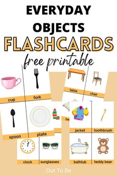 everyday objects flashcards for toddlers Numbers For Kids, Alphabet For Kids