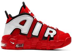 Buy and sell authentic Nike shoes on StockX including the Nike Air More Uptempo University Red Black White (PS) and thousands of other sneakers with price data and release dates. Red Nike Shoes, Nike Uptempo, Nike Air Uptempo, Basket Nike, Nike Air More Uptempo, Nike Air More, Jordan Shoes Girls, Sneakers Jordans, Air Shoes