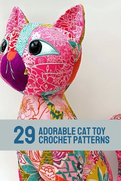 Fun Sew Your Own Cat Crochet Pattern Cat Toy Crochet, Toy Crochet Patterns, Patchwork Cat, Cat Crochet Pattern, Crochet Cat Toys, Morning Cat, Cat Crochet, Crochet Cat Pattern, Cat Amigurumi