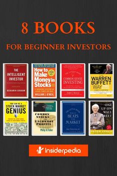 8 Books for Beginner Investors Best Stock Market Books, Books On Stock Market, Books For Stock Market, Stock Market Learning, Books For Beginner, Stock Market Books, Investment Books, Financial Books, Trading Books