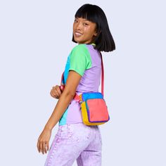 Largo Sidekick Sling – Mokuyobi Playful Nylon Backpack, Eco-friendly Rectangular Multicolor Backpack, Multicolor On-the-go Backpack With Adjustable Strap, Multicolor Shoulder Bag With Zipper Pocket For On-the-go, Multicolor On-the-go Backpack With Zipper Pocket, Small Crosses, Body Style, Paracord, Colorful Fashion