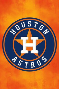 the houston astros logo on an orange background