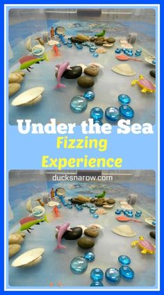 under the sea fizzing experience with rocks and water