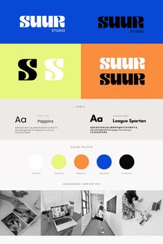 some type of web design with different colors