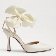 Nwot/B Never Worn. Wrong Size Stunning Bridal/Summer Shoe Very Comfortable Heel Dream Wedding Shoes, Summer Shoe, Bow Heels, Comfortable Heels, Sam Edelman Shoes, Bridal Accessories, Cream White, Sam Edelman, Summer Shoes