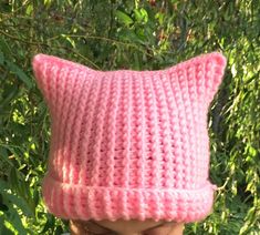 Cat Hat Pattern, Kat Haken, Beanie Pattern Free, Crochet Beanie Pattern Free, Crochet Cat Hat, Easy Crochet Hat, Hat Patterns Free, Confection Au Crochet, Crochet Hat Free