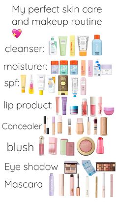 Preppy makeup and skincare Skincare And Makeup Routine, Preppy Ideas, Makeup Kit Essentials, Preppy Makeup, Preppy Skincare, Natural Makeup Tips, Sephora Skin Care, Preppy Stuff, Skincare And Makeup