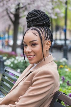 Discover a captivating take on braided hairstyles for black women with this elegant natur updo. Perfect for any occasion, this quick and easy style features beautifully twisted braids adorned with colorful beads, adding a pop to your look. Whether you have long hair or shorter locks, this versatile hairstyle is a must-try for 2024. Embrace your natural beauty and elevate your style effortlessly! #braidedhairstylesforblackwomen Twisted Braids, Cornrows Styles, Braided Styles, Easy Style, Cornrow, Hair Fashion, Twist Braids