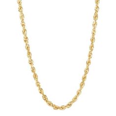 Gold Twisted Rope Chain Necklace, Gold Twisted Rope Chain Jewelry, Elegant Gold-plated Rope Chain Necklace, Rope Chain Gold, Gold Rope Chains, Gold Jewelry Necklace, Sam's Club, Gold Necklaces, Gold Piece