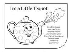 i'm a little teapot coloring page