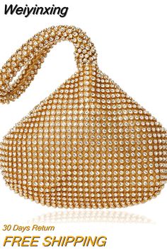 Shipping: Worldwide Express Shipping AvailableDelivery time: 🚚7-15Days Fast ShippingReturns: Fast refund,💯100% Money Back Guarantee. Gold Beaded Pouch Bag, Handheld Beaded Bags For Events, Beaded Handheld Bags For Events, Handheld Beaded Event Bags, Gold Evening Pouch Shoulder Bag, Gold Top Handle Party Bags, Gold Evening Shoulder Pouch, Party Embellished Pouch, Gold Handheld Clutch For Fashion